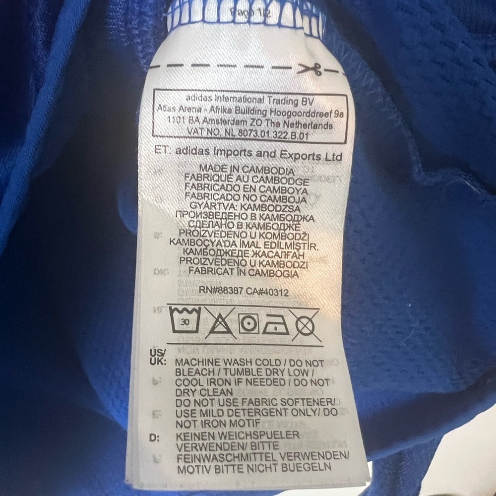adidas Men's Royal Blue Crewneck Hoodie - Picture 5 of 7